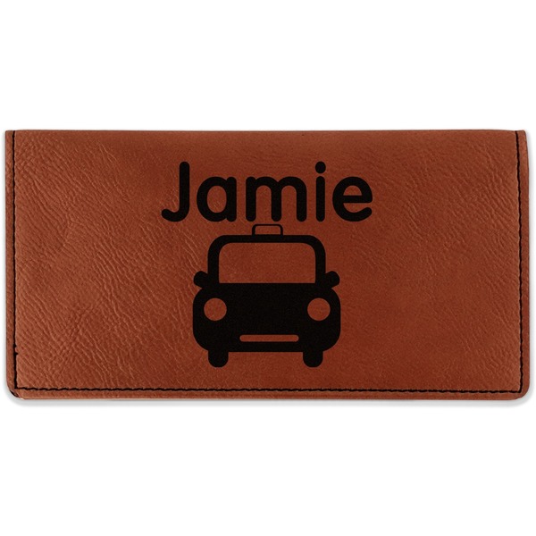 Custom Transportation Leatherette Checkbook Holder (Personalized)