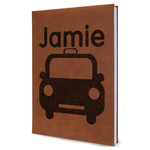 Custom Transportation Leather Sketchbook - Large - Single Sided (Personalized)