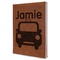 Transportation Leather Sketchbook - Large - Single Sided (Personalized)