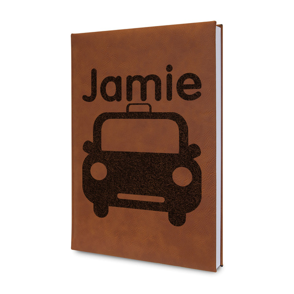 Custom Transportation Leather Sketchbook - Small - Double Sided (Personalized)