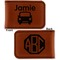 Transportation Leatherette Magnetic Money Clip - Front and Back