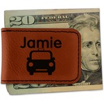 Transportation Leatherette Magnetic Money Clip - Double Sided (Personalized)