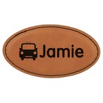 Transportation Leatherette Oval Name Badge with Magnet (Personalized)