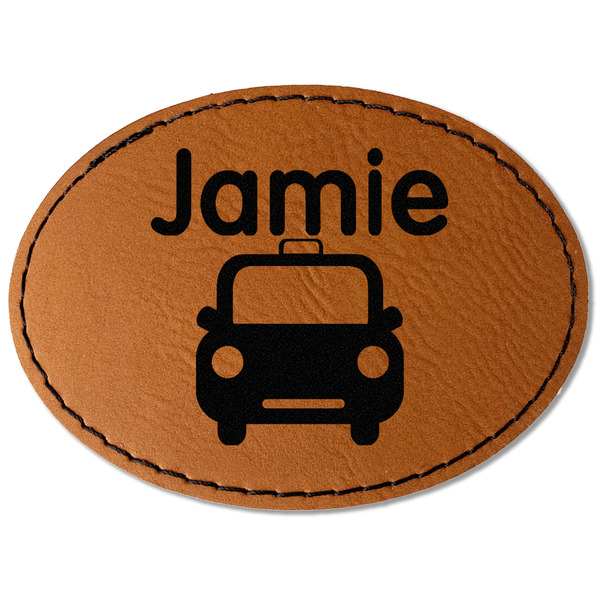 Transportation Leatherette Patches - Oval