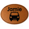 Transportation Faux Leather Iron On Patch - Oval (Personalized)