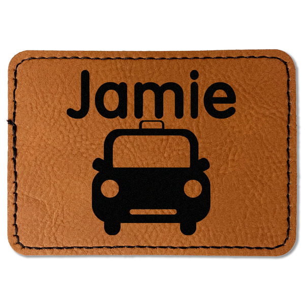 Transportation Leatherette Patches - Rectangle