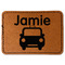 Transportation Faux Leather Iron On Patch - Rectangle (Personalized)