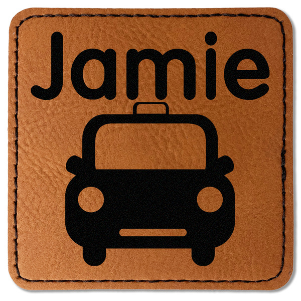 Transportation Leatherette Patches - Square