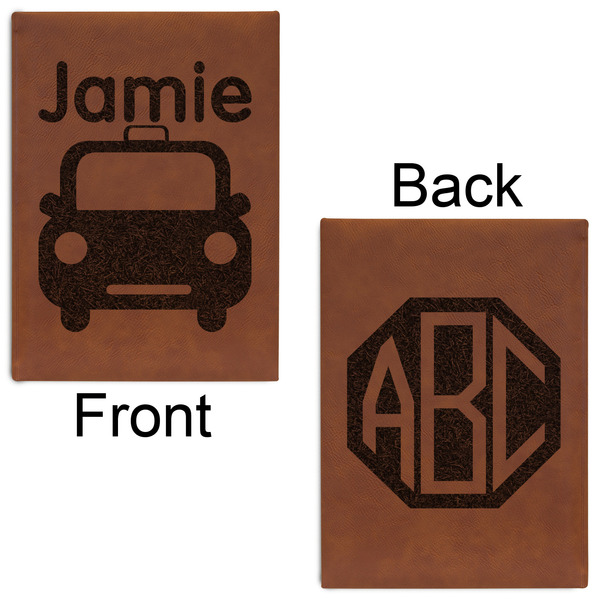 Transportation Leatherette Sketchbooks - Large - Double Sided - Front & Back View