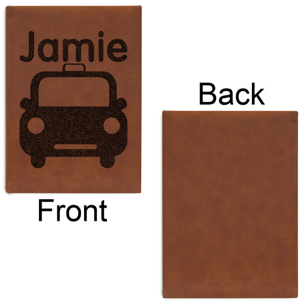 Transportation Leatherette Sketchbooks - Large - Single Sided - Front & Back View