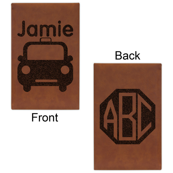 Transportation Leatherette Sketchbooks - Small - Double Sided - Front & Back View