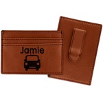 Transportation Leatherette Wallet with Money Clip (Personalized)