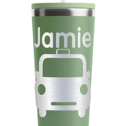 Transportation RTIC Everyday Tumbler with Straw - 28oz - Light Green - Single-Sided (Personalized)