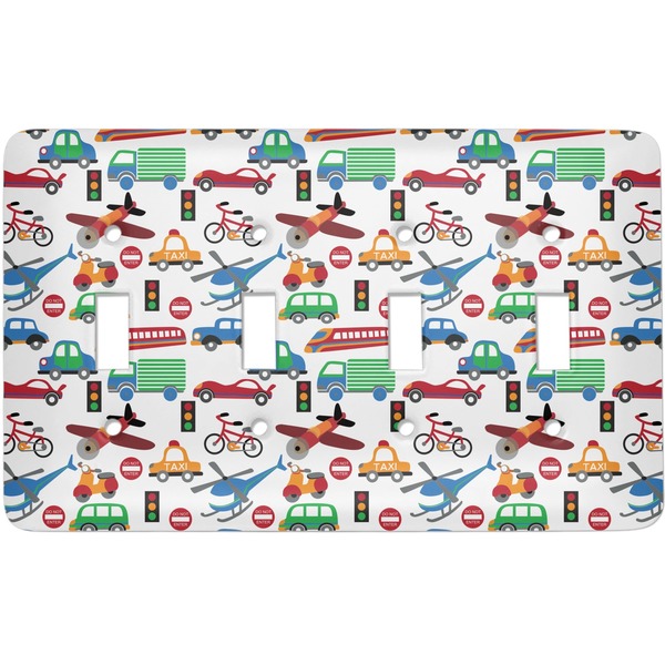 Custom Transportation Light Switch Cover (4 Toggle Plate)