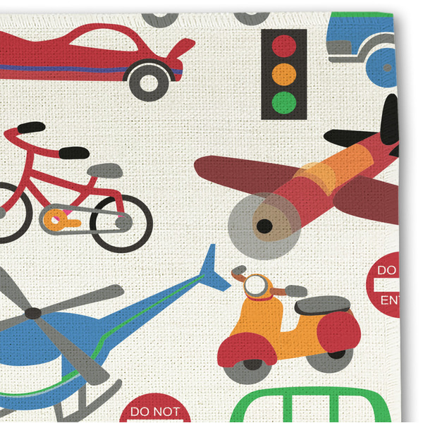 Transportation Linen Placemat - DETAIL