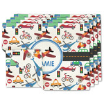 Transportation Linen Placemat w/ Name or Text