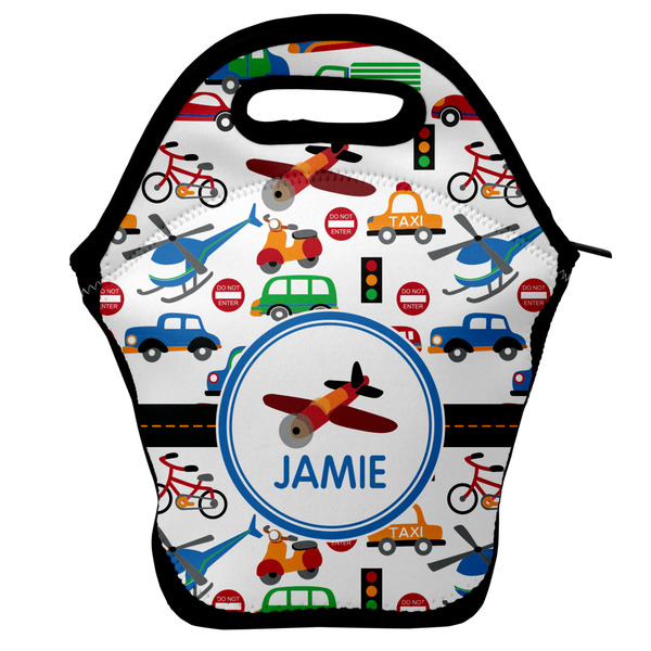 Custom Transportation Lunch Bag w/ Name or Text