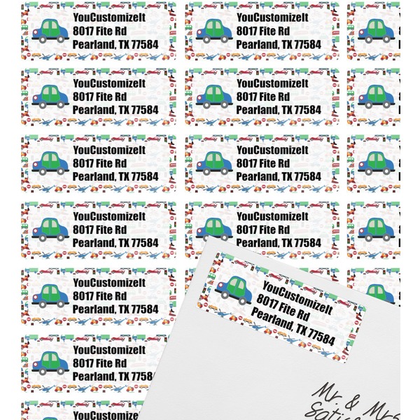 Transportation Mailing Label on Envelope - Multiple Labels