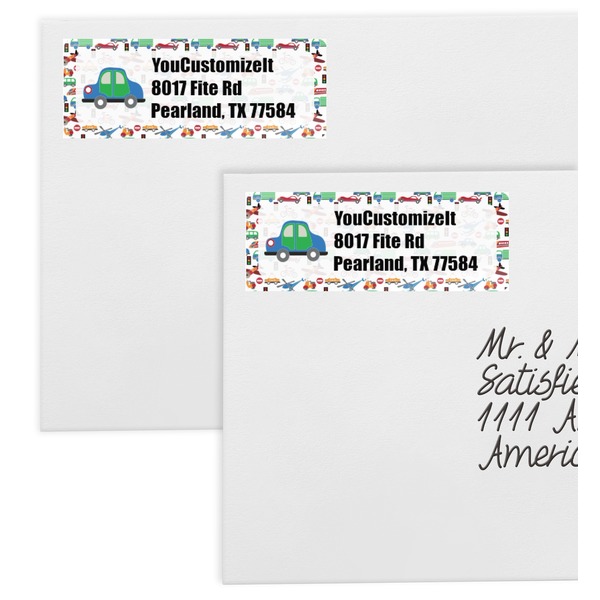 Transportation Mailing Labels - Double Stack Close Up