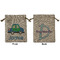 Transportation Medium Burlap Gift Bag - Front & Back (Personalized)