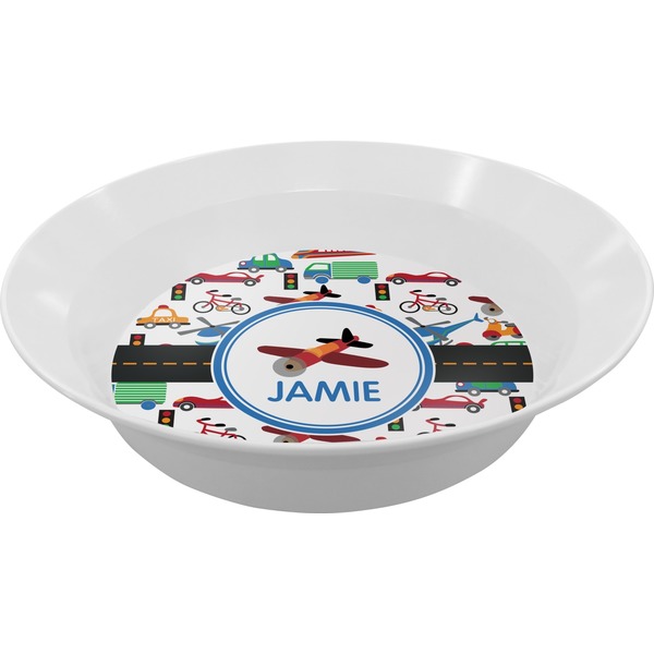 Custom Transportation Melamine Bowl (Personalized)
