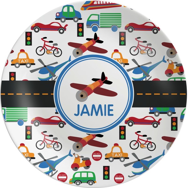 Custom Transportation Melamine Plate (Personalized)
