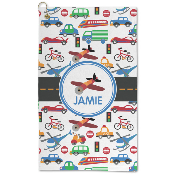 Custom Transportation Microfiber Golf Towel (Personalized)