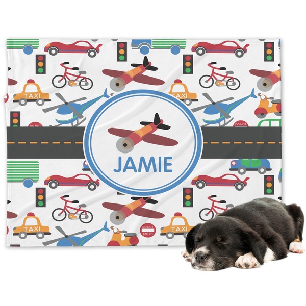 Custom Transportation Dog Blanket - Large (Personalized)