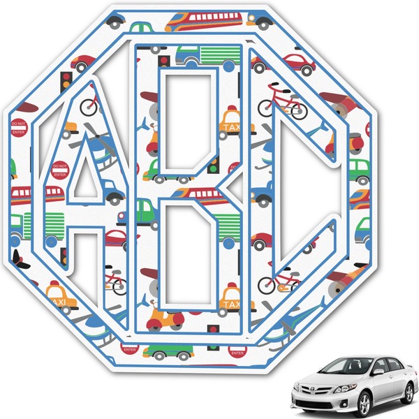 Custom Transportation Monogram Car Decal (Personalized)