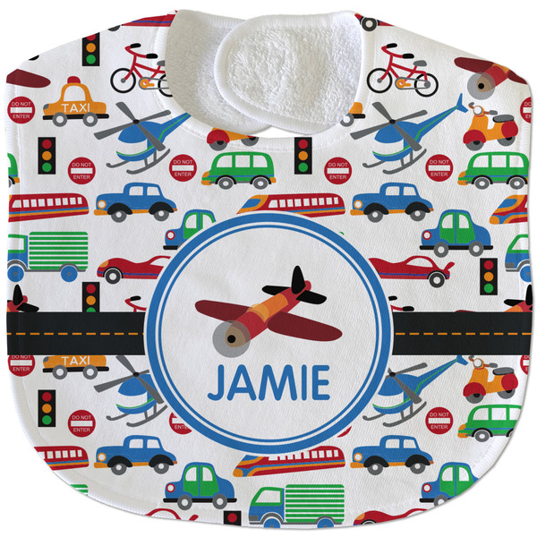 Transportation New Baby Bib - Closed and Folded