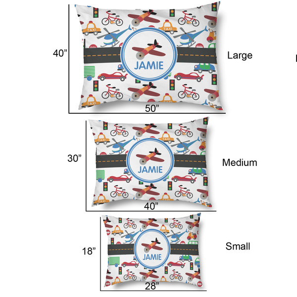 Transportation Outdoor Dog Beds - SIZE CHART