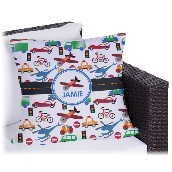 Custom Transportation Outdoor Pillow - 16" (Personalized)