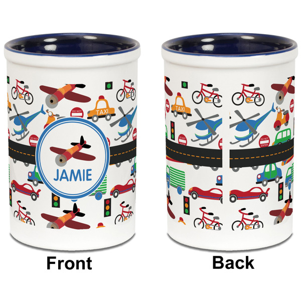 Transportation Pencil Holder - Blue - approval