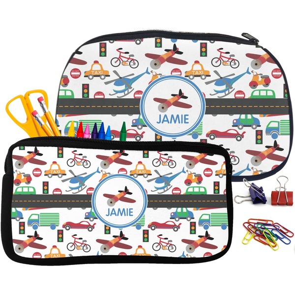Transportation Pencil / School Supplies Bags Small and Medium