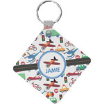 Transportation Diamond Plastic Keychain w/ Name or Text