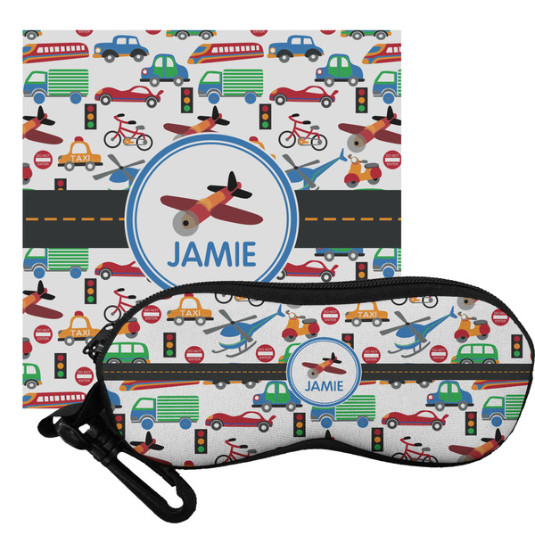 Custom Transportation Eyeglass Case & Cloth (Personalized)