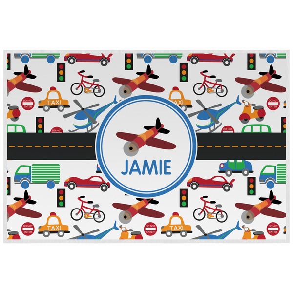 Custom Transportation Laminated Placemat w/ Name or Text