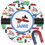 Transportation Round Fridge Magnet (Personalized)