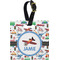 Transportation Plastic Luggage Tag - Square w/ Name or Text