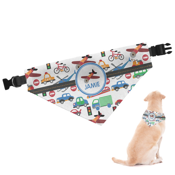 Custom Transportation Dog Bandana - XLarge (Personalized)