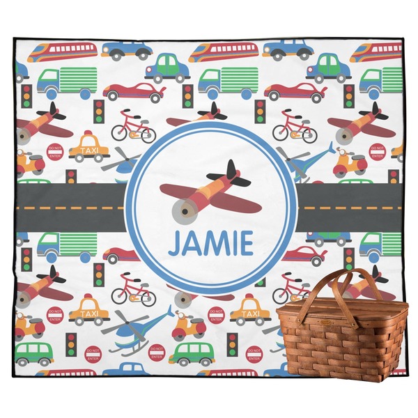 Custom Transportation Outdoor Picnic Blanket (Personalized)