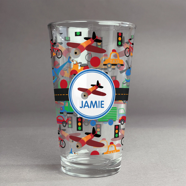Custom Transportation Pint Glass - Full Print (Personalized)