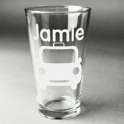 Transportation Pint Glass - Engraved (Personalized)