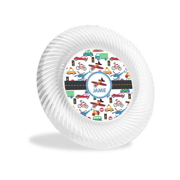 Custom Transportation Plastic Party Appetizer & Dessert Plates - 6" (Personalized)