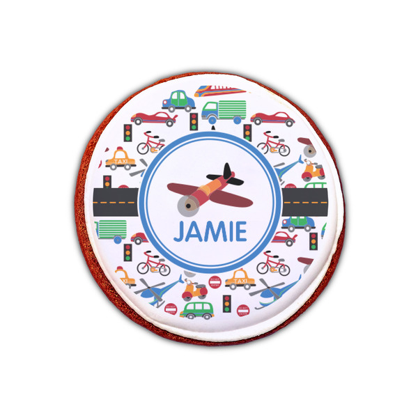 Transportation Printed Icing Circle - XSmall - On Cookie