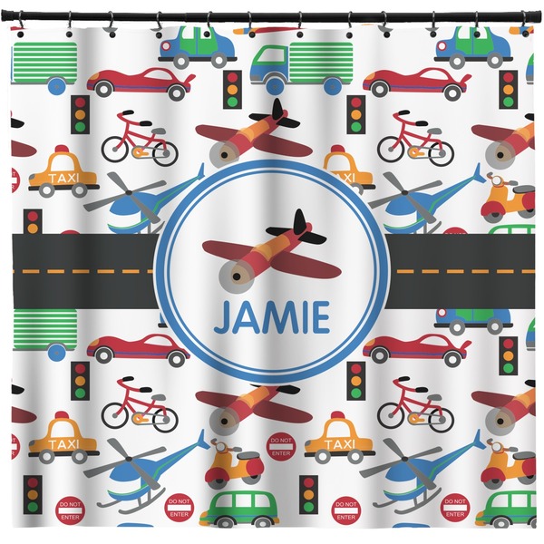 Custom Transportation Shower Curtain - 71" x 74" (Personalized)