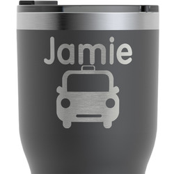 Transportation RTIC Tumbler - Black - Engraved Front (Personalized)