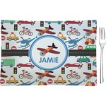 Transportation Rectangular Glass Appetizer / Dessert Plate - Single or Set (Personalized)