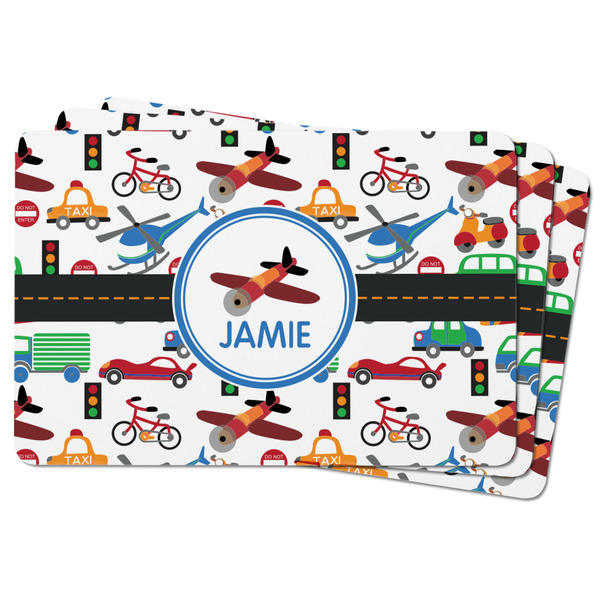 Transportation Rectangular Fridge Magnet - THREE