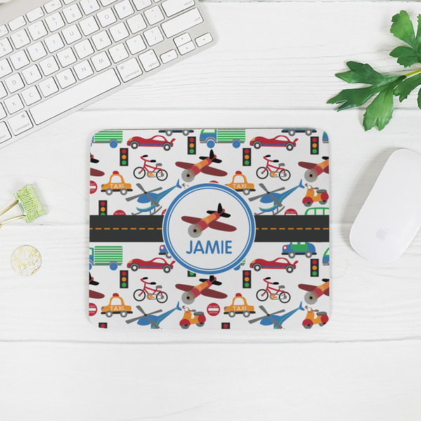 Transportation Rectangular Mouse Pad - LIFESTYLE 2